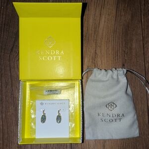 Kendra Scott Lilac Abalone Gold Lee Drop Earrings Brand New